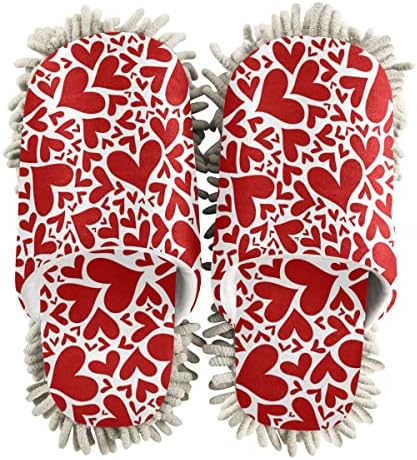 DOMIKING Heart Shaped Cleaning Slippers for Women and Men