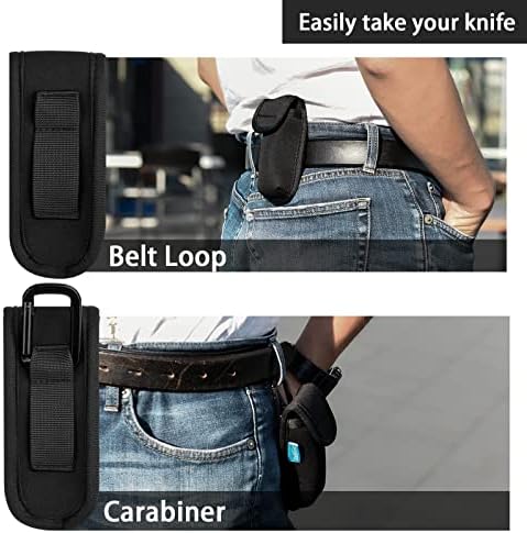 Xxerciz 4 Inch Pocket Knife Sheath with Carabiner