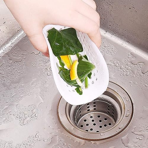 White Silicone Drain Hair Catcher with Suction Cups
