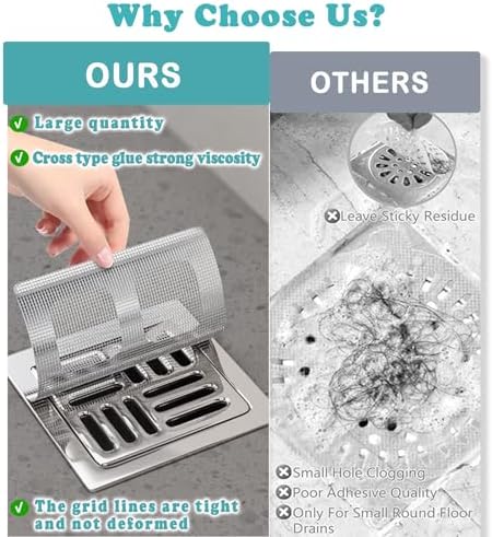 35 pcs Disposable Shower Drain Hair Catcher with Waterproof Glue