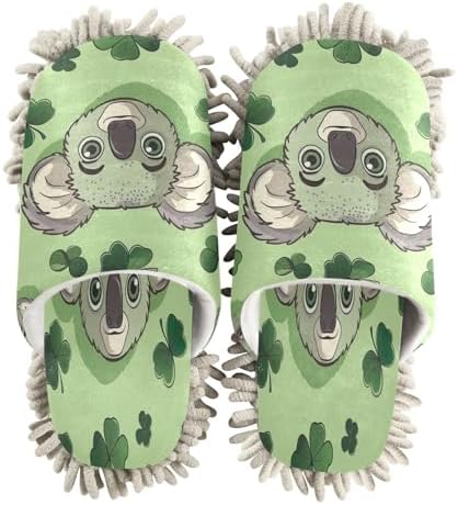 Zhirexin Cartoon Koala Cleaning Slippers Mop Shoes