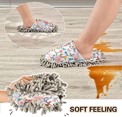 DOMIKING Mop Slippers with Microfiber Sole 1