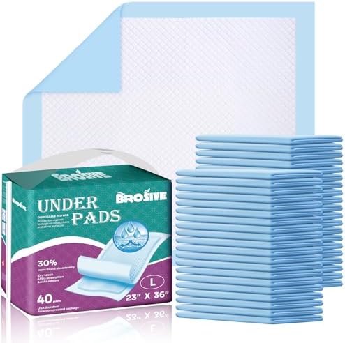 Brosive 23x36 Disposable Bed Pads 40 Count