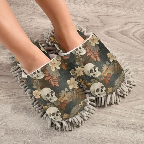 Zhirexin Cleaning Slippers for Men Women - Mop Shoes with Microfiber
