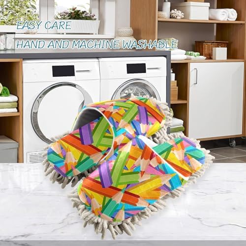 Sinestour Mop Slippers for Floor Cleaning Washable and Comfortable