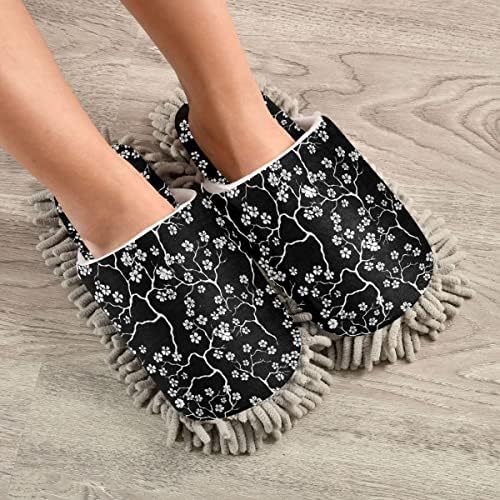 DOMIKING Mop House Slippers for Women Floor Cleaning Washable Dusting Shoes