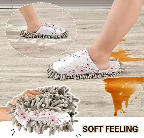 DOMIKING Mop House Slippers for Women and Men 1