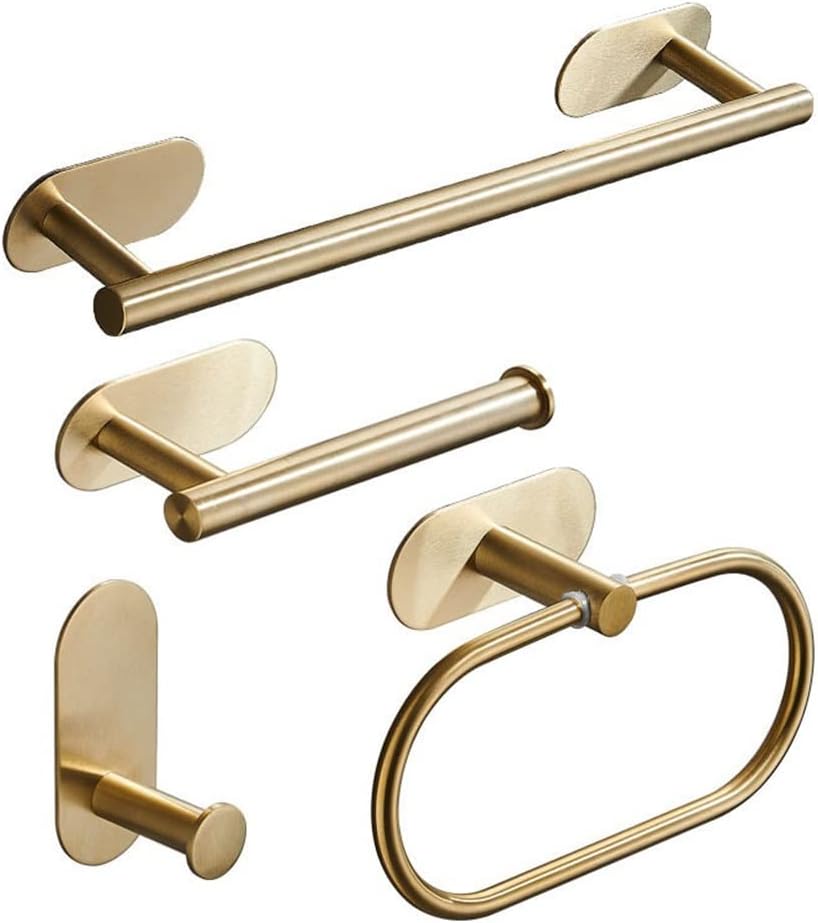 ANNBKA Bathroom Hardware Set with Robe Hook Towel Bar and Toilet Paper Holder