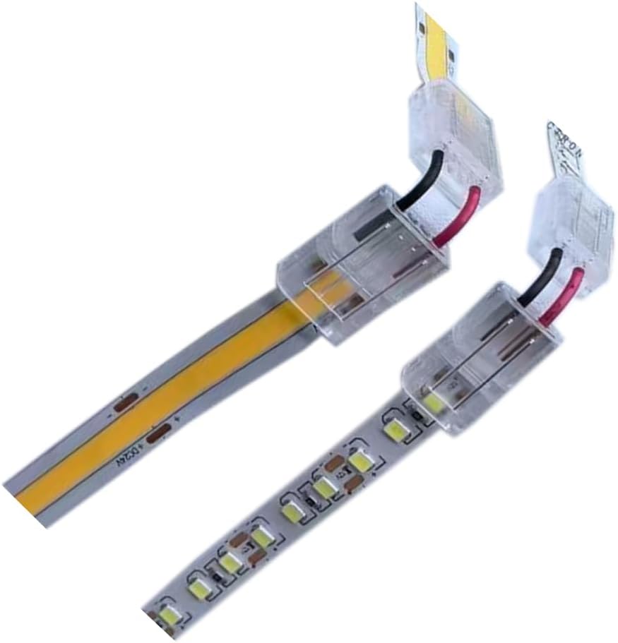 Depyequ L Shape 2 Pin Solderless LED Strips Connectors