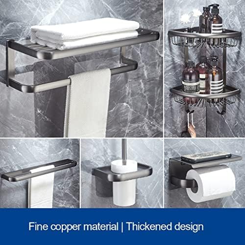 ANNBKA All Copper Grey Bathroom Hardware Set 1