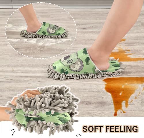 Zhirexin Cartoon Koala Cleaning Slippers Mop Shoes