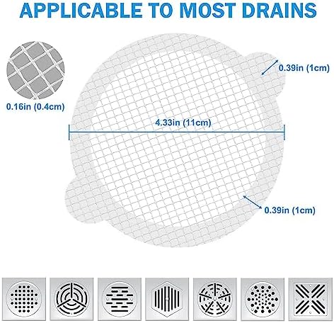 10pcs Disposable Hair Drain Cover Sticker for Kitchen and Bathroom