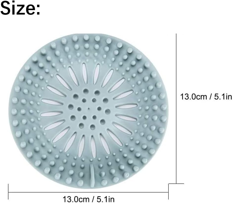 Durable Silicone Hair Catcher 4Pcs for Shower and Kitchen Drain
