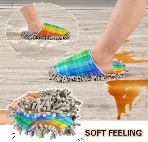 Zhirexin Colorful Stripes Cleaning Slippers