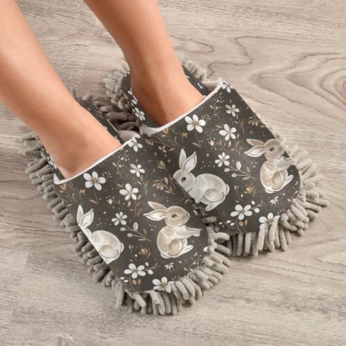 Zhirexin Microfiber Mop Slippers for Men Women Comfortable Cleaning Shoes 1