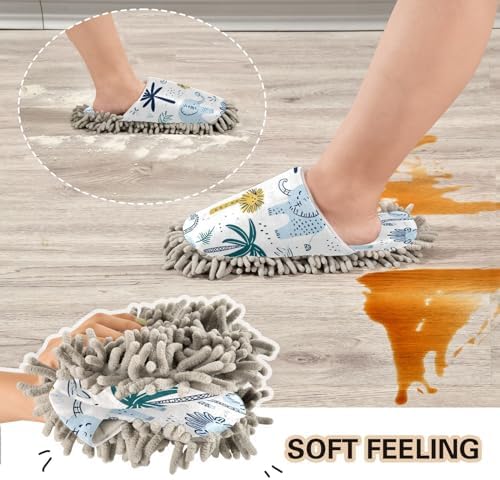Zhirexin Cartoon Elephant Mop Slippers - Washable Comfortable