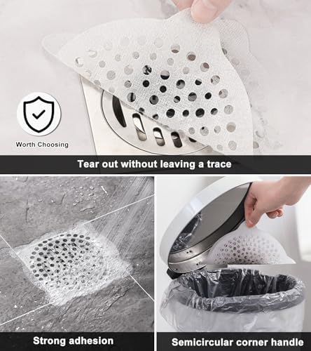 GoodUping 30 PCS 4x4 Disposable Drain Hair Catcher