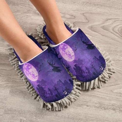 Zhirexin Dark Blue Mop Slippers for Men Women