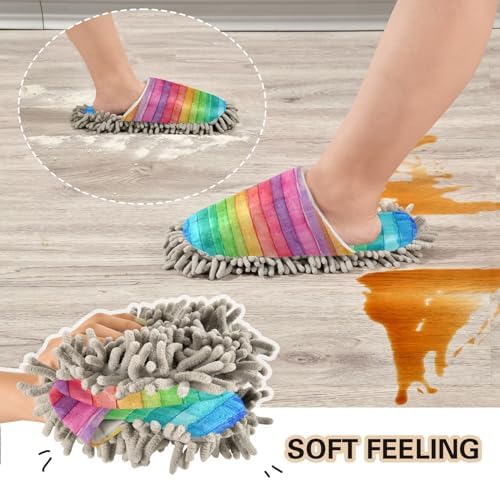 Zhirexin Colorful Stripes Cleaning Slippers 1