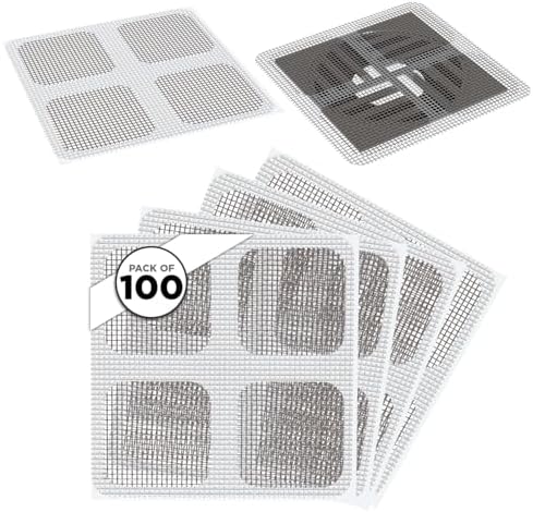 Tress Trap Disposable Drain Mesh Stickers Hair Catcher for Bathroom and Bathtub
