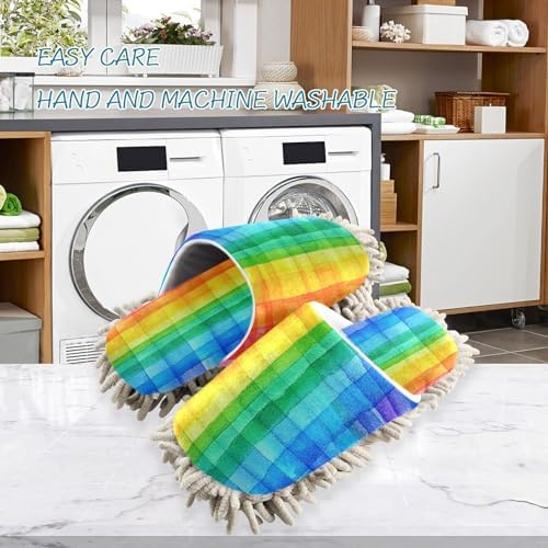 Zhirexin Colorful Stripes Cleaning Slippers