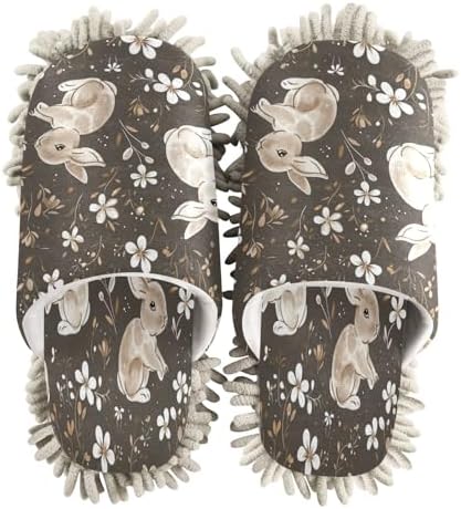 Zhirexin Microfiber Mop Slippers for Men Women Comfortable Cleaning Shoes 1