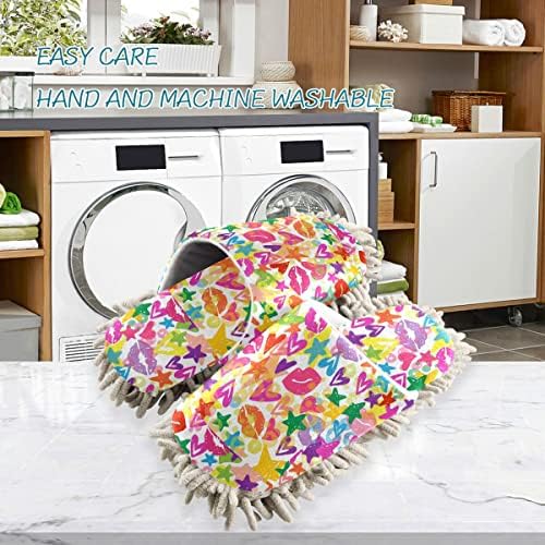 DOMIKING Mop Slippers with Microfiber Sole for Cleaning