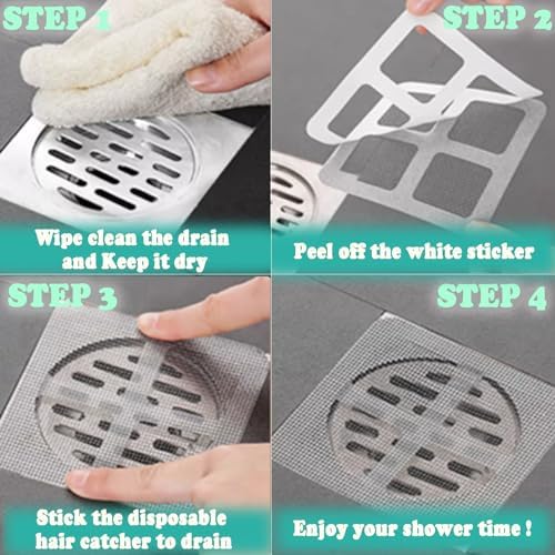 35 pcs Disposable Shower Drain Hair Catcher with Waterproof Glue