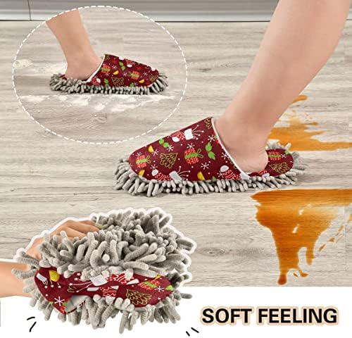 DOMIKING Mop House Slippers for Women Floor Cleaning Duster Shoes