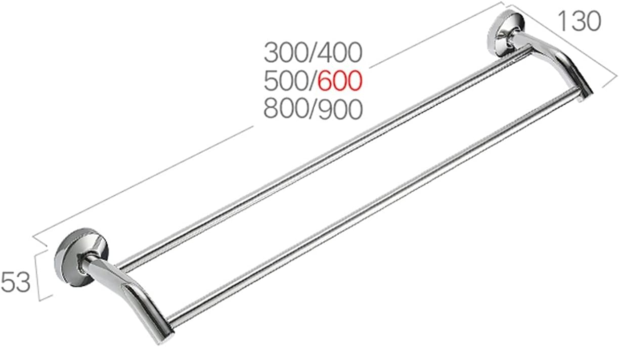 TiStm Double Towel Rail Wall Mount 30Cm Stainless Steel