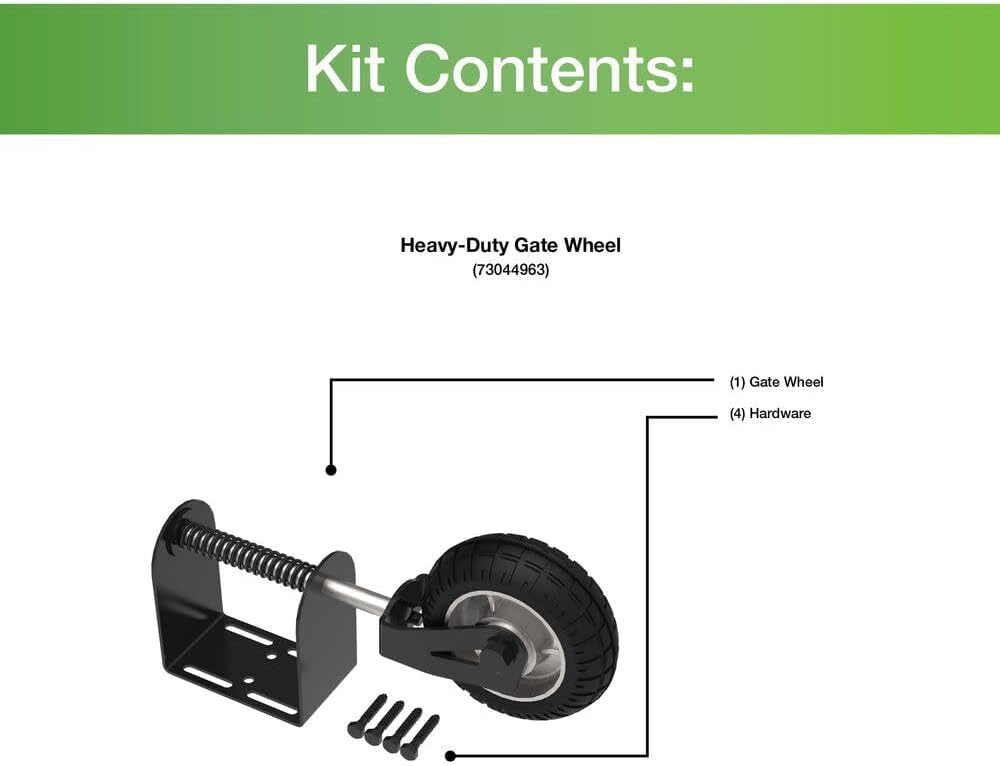 Barrette Outdoor Living 73044963 Heavy-Duty Gate Wheel Black
