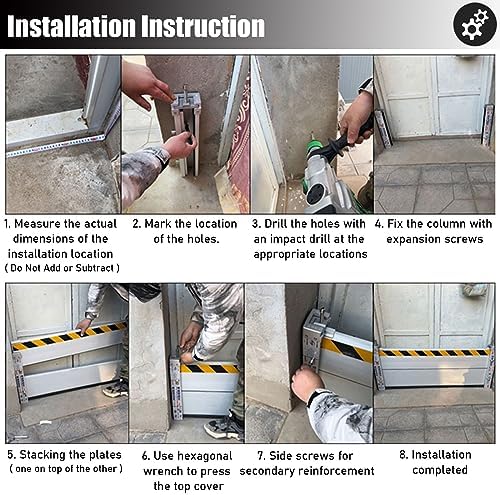 High Flood Control Baffle Door Barrier with Aluminum Gate