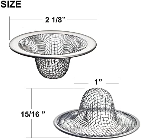 12 Pack Mesh Drain Strainer Hair Catcher for Sinks