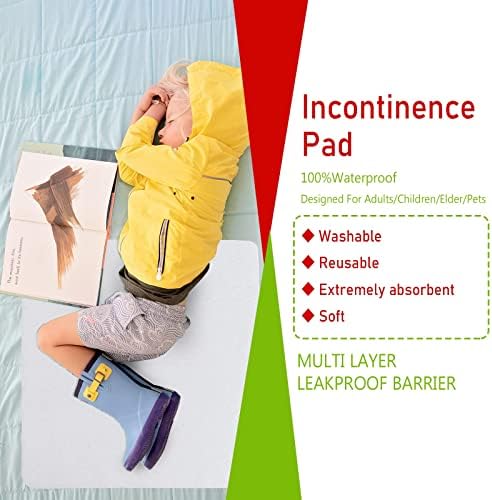 Bamuho 4-Layer Waterproof Bed Pads Washable