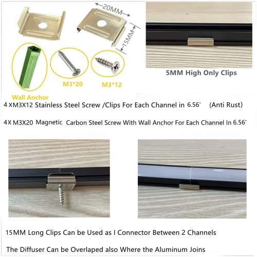LED Strip Black U Channel Diffuser 10 Pack 656FT