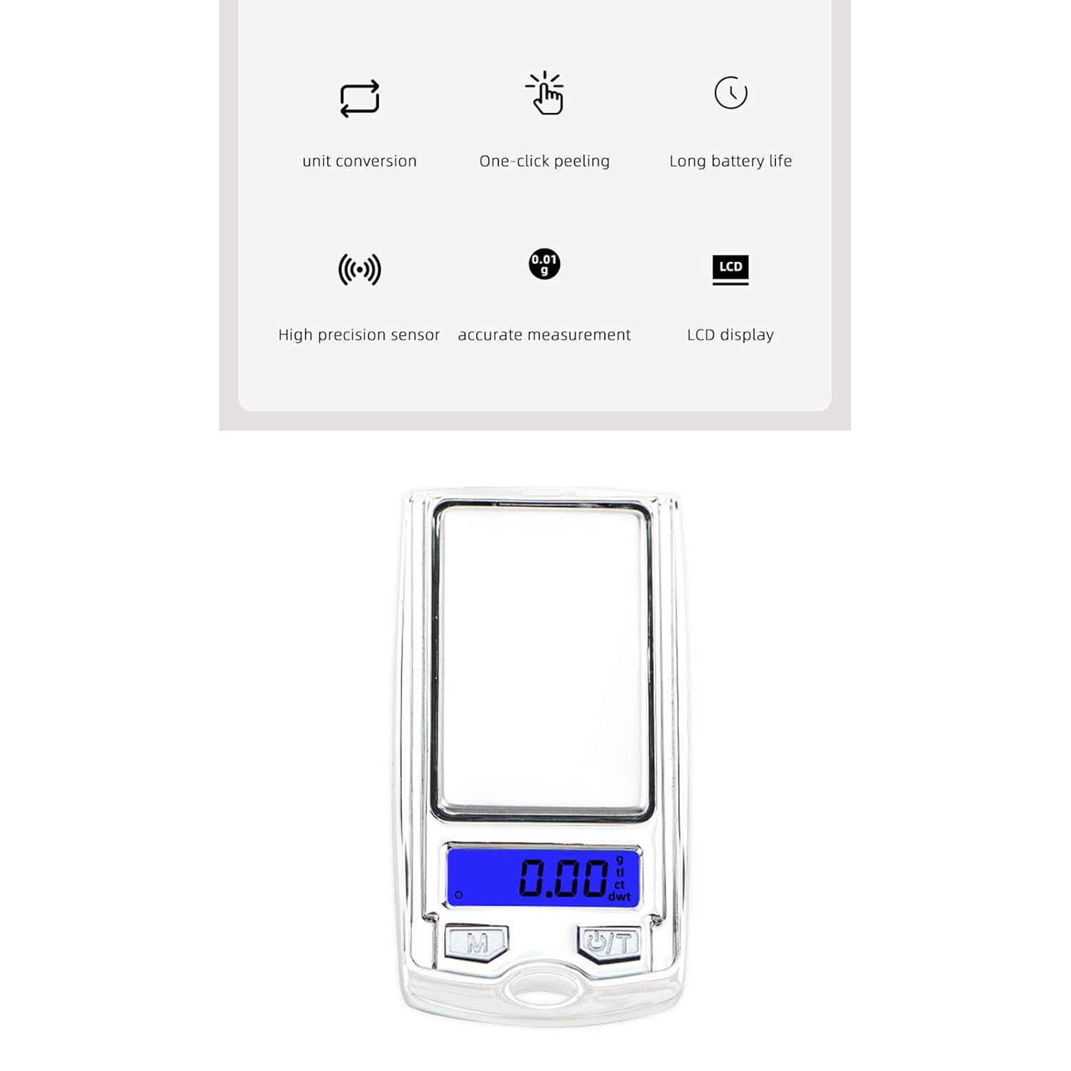 Digital Pocket Scale with LED Display 200g 001g for Kitchen Jewelry