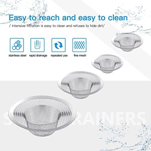 Maxware 4PCS Heavy Duty Stainless Steel Sink Strainer Set 1