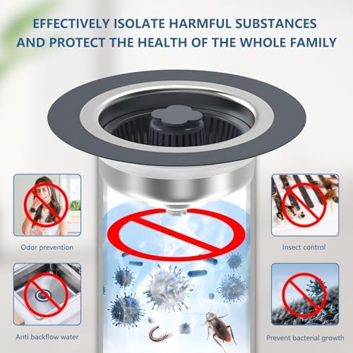 3 in 1 Kitchen Sink Drain Strainer 2 Pack