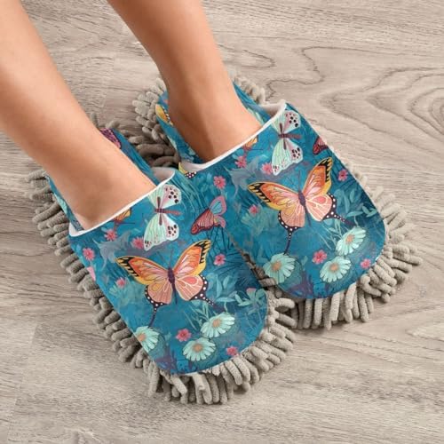 Zhirexin Butterfly Cleaning Slippers for House Floor