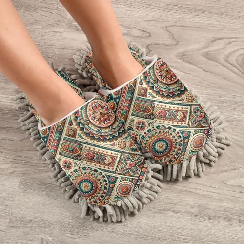 Zhirexin Mandala Pattern Mopping Slippers