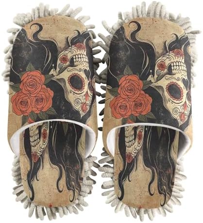 Zhirexin Rose Beauty Skeleton Cleaning Slippers
