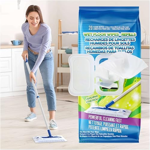 Juniper CLEAN Wet Floor Wipes 20 Count Refill Pack