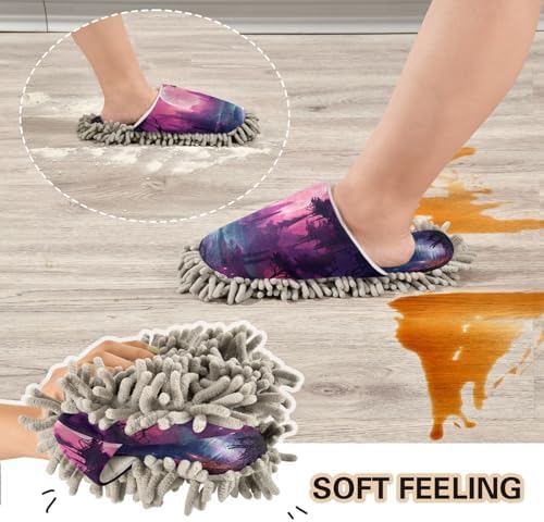 Zhirexin Dark Jungle Cleaning Slippers with Microfiber Mop