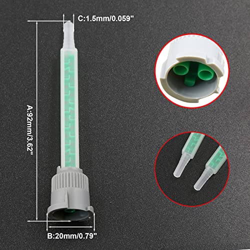 20 Pcs Green Epoxy Mixing Nozzle Tip