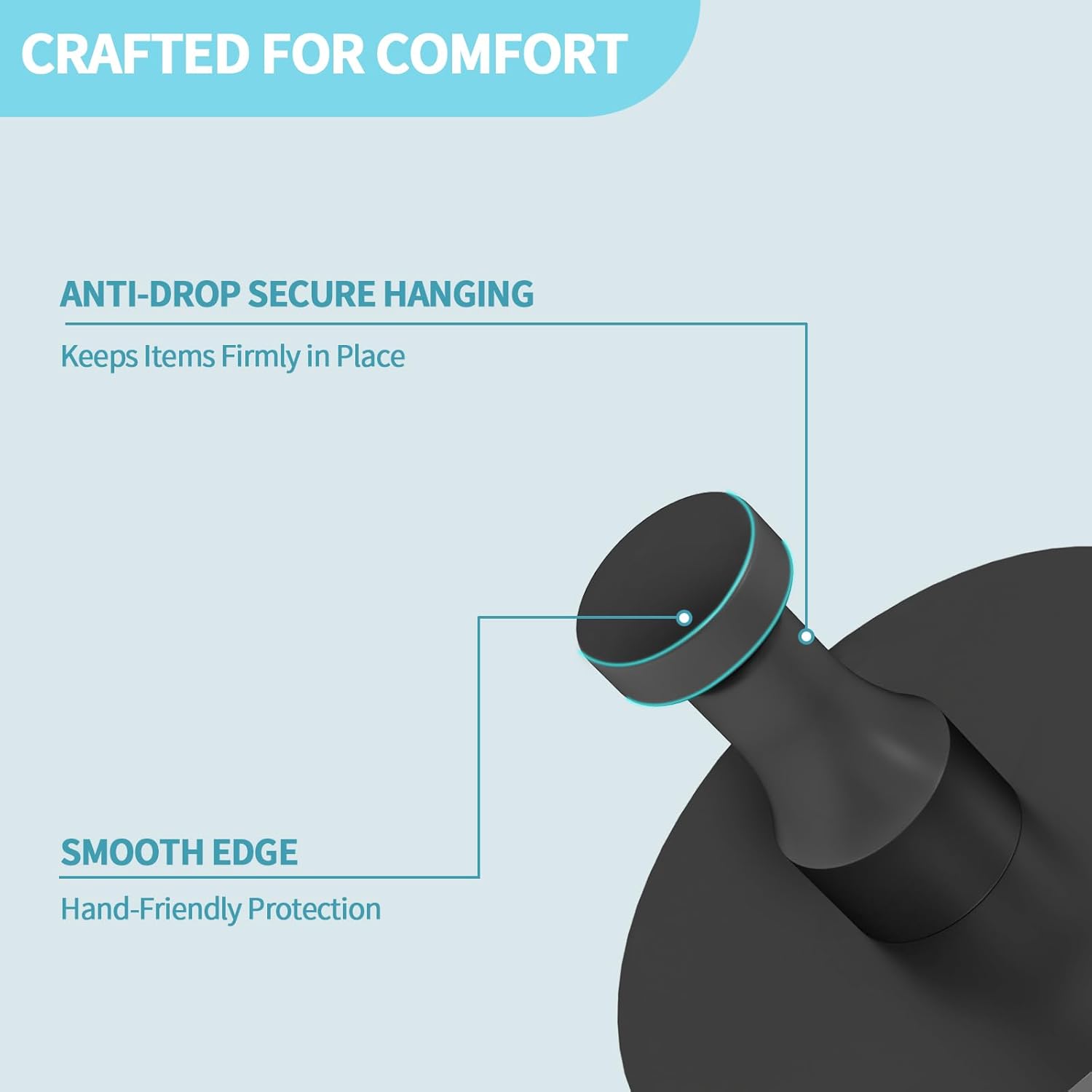STWWO Adhesive Hooks 4PCS No Damage for Walls