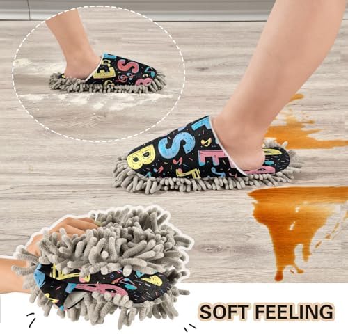 Zhirexin Colorful Cartoon Cleaning Slippers