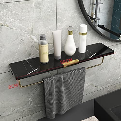 ANNBKA Marble Bathroom Hardware Set with Towel Bar and Storage Rack