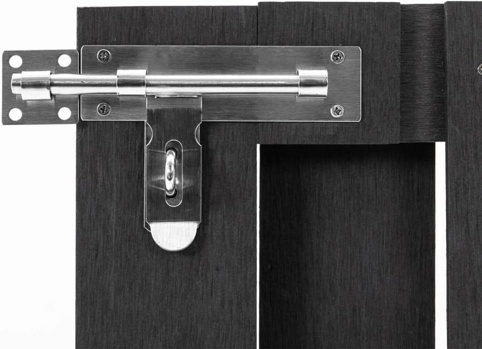 vidaXL WPC Gray Garden Gate Hardware