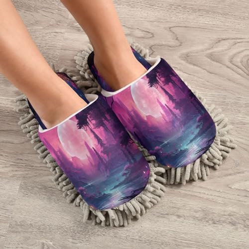 Zhirexin Dark Jungle Cleaning Slippers with Microfiber Mop