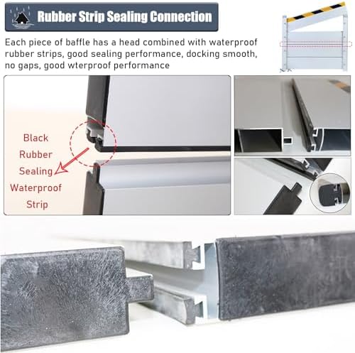 Flood Protection Barriers 39inch High Reusable for Garage Doors 1